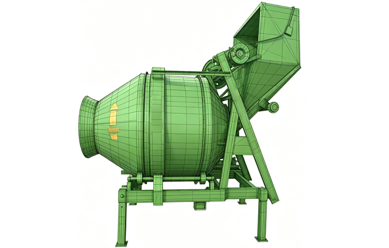 JZC gear drum concrete mixer